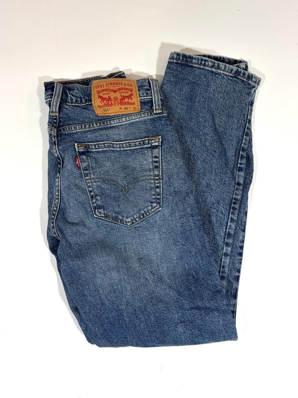 Levi's 514 Straight Leg Denim Jeans Blue Men's 29x30